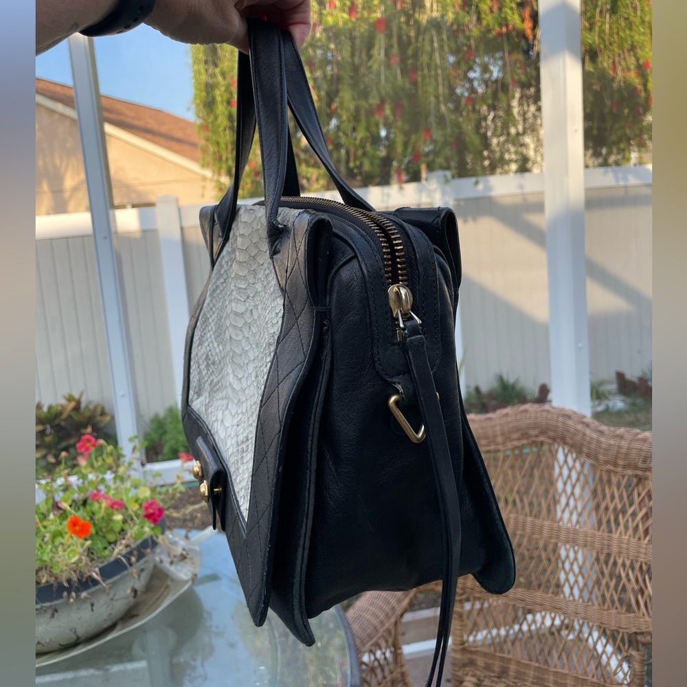 Marc By Marc Jacobs Python And Black Lamb Leather… - image 2